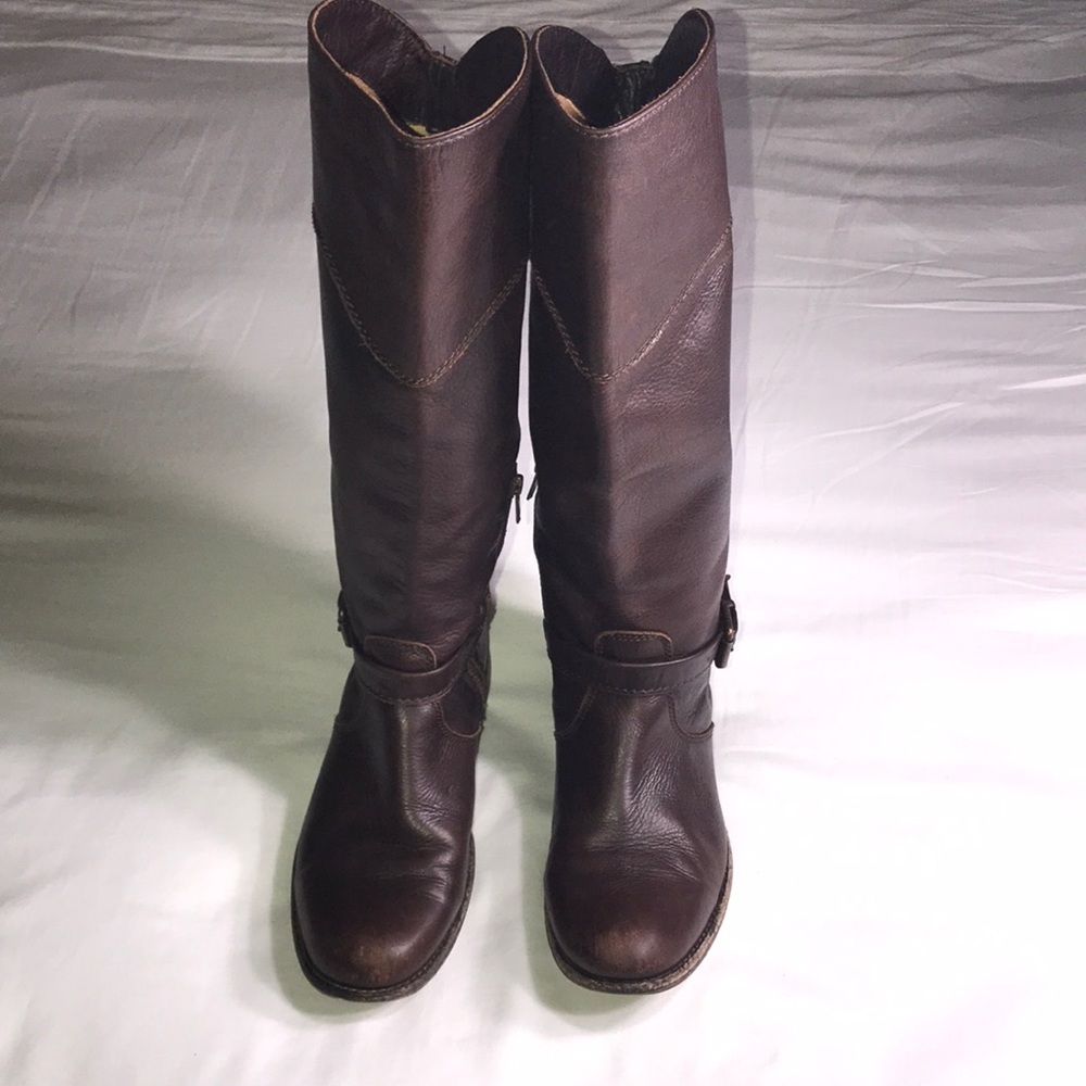 Frye brown leather Phillip riding boots size 7 US